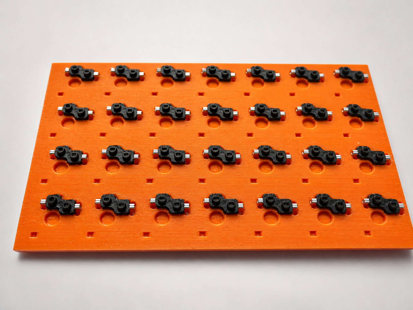 Gluing PCB sockets to the base plate